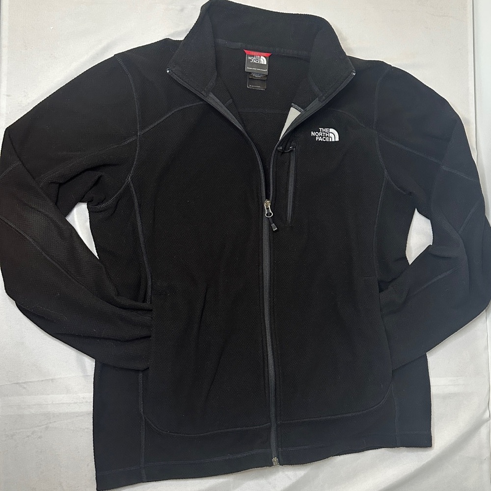 The North Face Men’s Medium Black Full Zip Textured Fleece Jacket Fall 2014